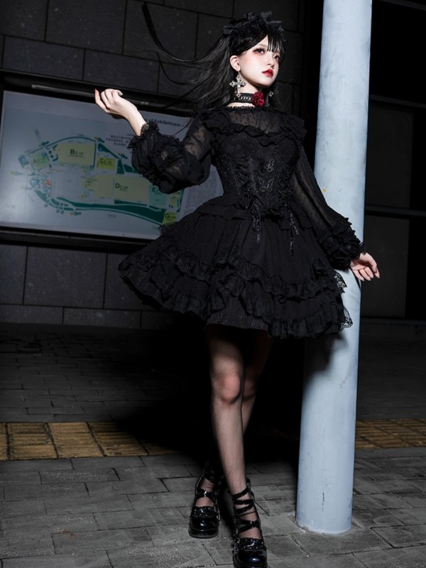 Black Sweet Princess Dress Lolita Suit Suspender Dress