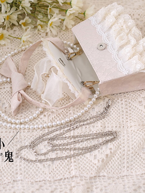 Lolita Elegant Tea Party Handbag Lace Chain Crossbody Bag