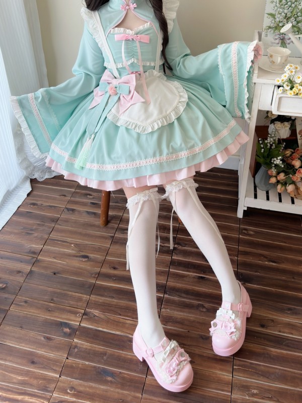 Green Lolita Dress Sweet Maid JSK Suspender Dress