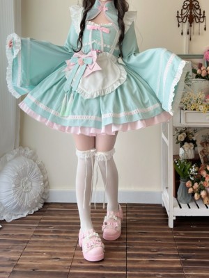 Green Lolita Dress Sweet Maid JSK Suspender Dress