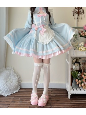 Blue Lolita Dress Sweet Maid JSK Suspender Dress