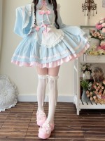 Blue Lolita Dress Sweet Maid JSK Suspender Dress