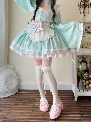 Green Lolita Dress Sweet Maid JSK Suspender Dress