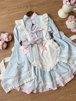 Blue Lolita Dress Sweet Maid JSK Suspender Dress