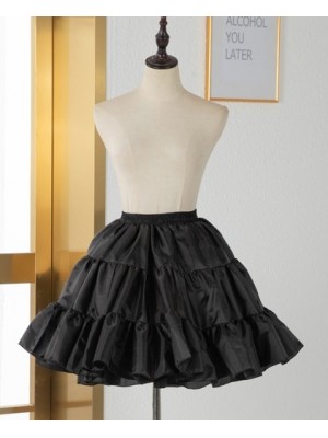 Black Lolita Petticoat Soft Tulle Boneless Tutu Petticoat