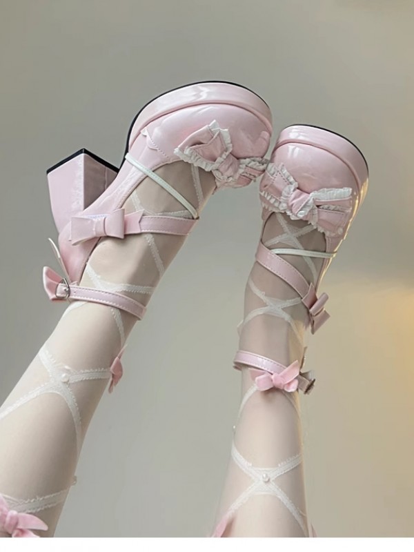 Mid-heel Waterproof Platform Cute Sweet Girl Lolita Shoes