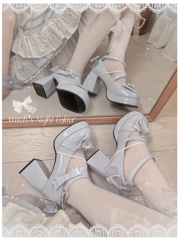 Mid-heel Waterproof Platform Cute Sweet Girl Lolita Shoes