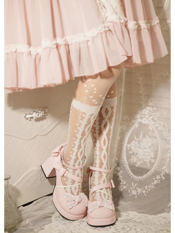 Mid-heel Waterproof Platform Cute Sweet Girl Lolita Shoes