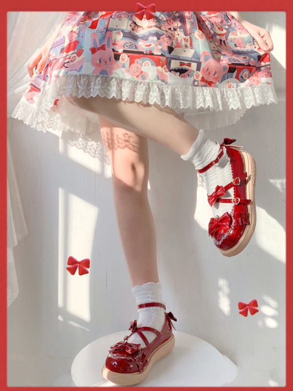 Sweet and Cute Flat Round-toed Lolita Shoes