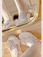 French Mary Jane Shoes Sweet Bow Shallow Shoes