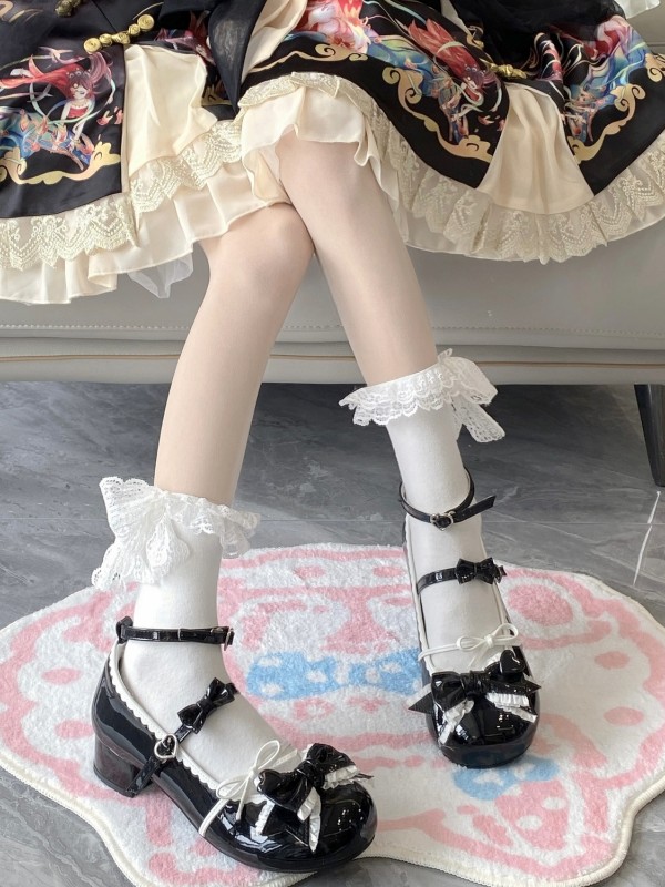 Low Heel Flat Round Toe Cute Sweet Lolita Shoes