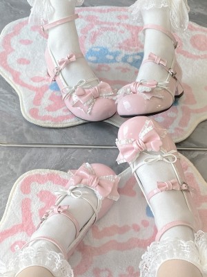 Low Heel Flat Round Toe Cute Sweet Lolita Shoes