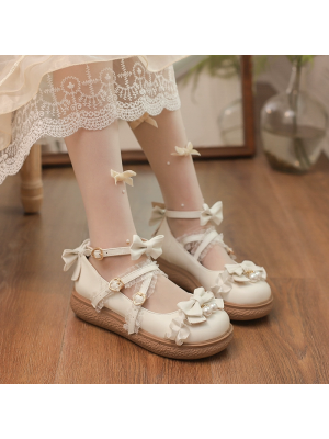 Sweet and Cute Flat Lolita Princess Shoes