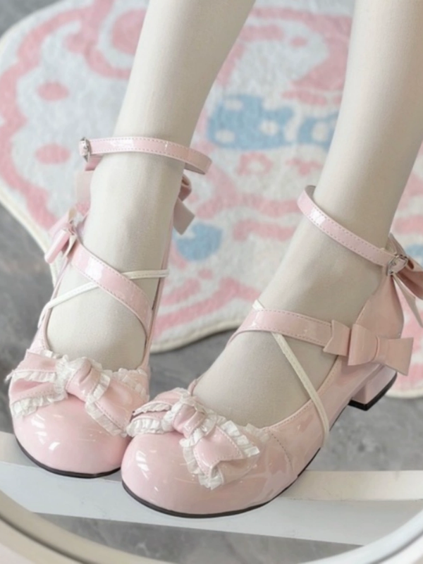 Low Heel Flat Round Toe Cute Sweet Lolita Shoes