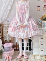 Sweet and Cute Printed Dress JSK Lolita Suspender Skirt