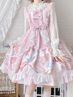 Sweet and Cute Printed Dress JSK Lolita Suspender Skirt