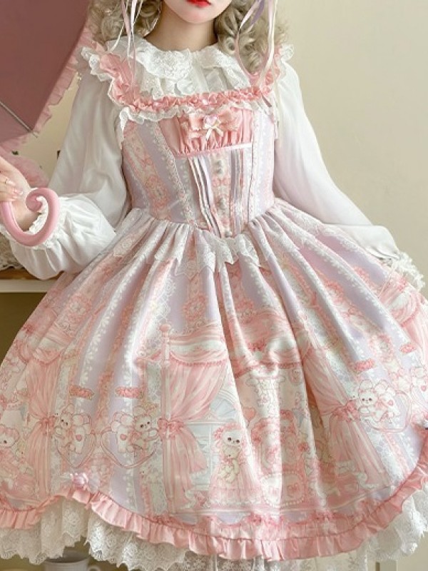 Pink Sweet Lolita Princess Dress JSK Suspender Dress