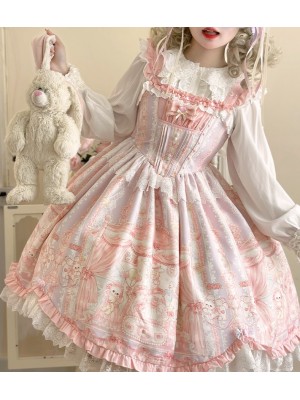 Pink Sweet Lolita Princess Dress JSK Suspender Dress