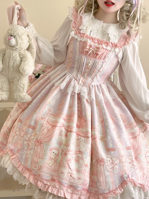 Pink Sweet Lolita Princess Dress JSK Suspender Dress