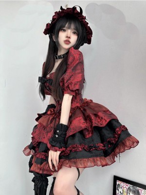 Red Waistcoat Lolita Suit Elegant Dress Lolita Princess Dress