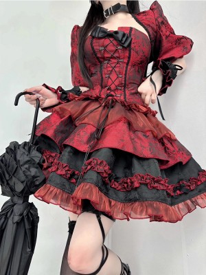 Red Waistcoat Lolita Suit Elegant Dress Lolita Princess Dress