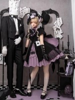 Lolita Girl Magic Dark Gothic Waist Dress OP Dress