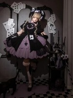 Lolita Girl Magic Dark Gothic Waist Dress OP Dress