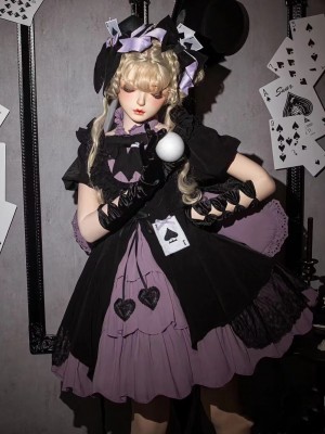 Lolita Girl Magic Dark Gothic Waist Dress OP Dress