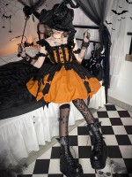 Pumpkin Color Little Witch Lolita Dress JSK Cute Sweet Princess Dress