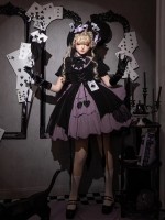 Lolita Girl Magic Dark Gothic Waist Dress OP Dress