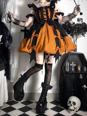 Pumpkin Color Little Witch Lolita Dress JSK Cute Sweet Princess Dress