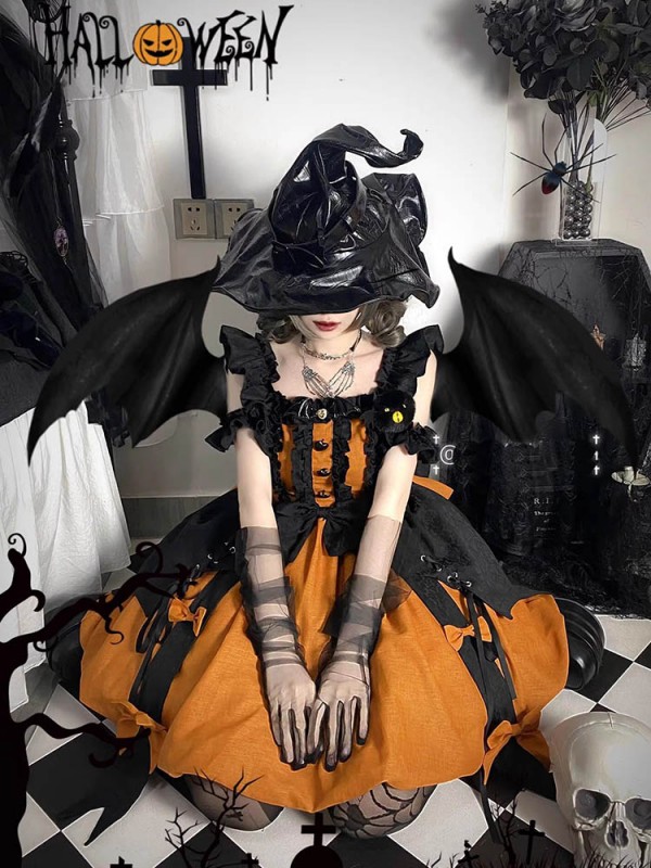 Pumpkin Color Little Witch Lolita Dress JSK Cute Sweet Princess Dress