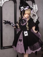 Lolita Girl Magic Dark Gothic Waist Dress OP Dress