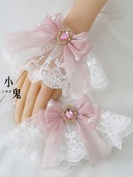 Sweet Lace Lolita Snow Yarn Bow Sleeve Bracelet