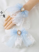 Sweet Lace Lolita Snow Yarn Bow Sleeve Bracelet