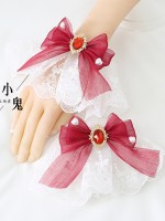 Sweet Lace Lolita Snow Yarn Bow Sleeve Bracelet