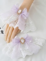 Sweet Lace Lolita Snow Yarn Bow Sleeve Bracelet