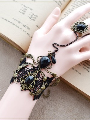 Gothic Lolita Heart Wings Bracelet