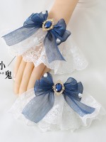 Sweet Lace Lolita Snow Yarn Bow Sleeve Bracelet