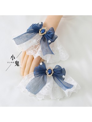 Sweet Lace Lolita Snow Yarn Bow Sleeve Bracelet