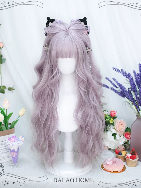 Purple Japanese Lolita Long Curly Hair Wig