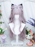 Purple Japanese Lolita Long Curly Hair Wig