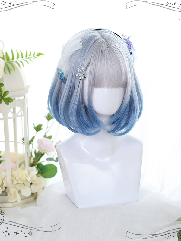 Soft Lolita Short Hair With Air Bangs Bob Wig