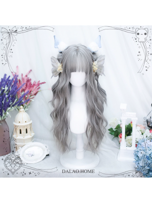 Silver Lolita Curly Hair Female Water Ripple Head Long Hair Wig