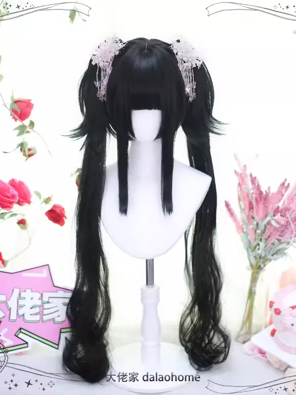 Golden Sweet Cute Lolita Princess Cut Double Ponytail Wig