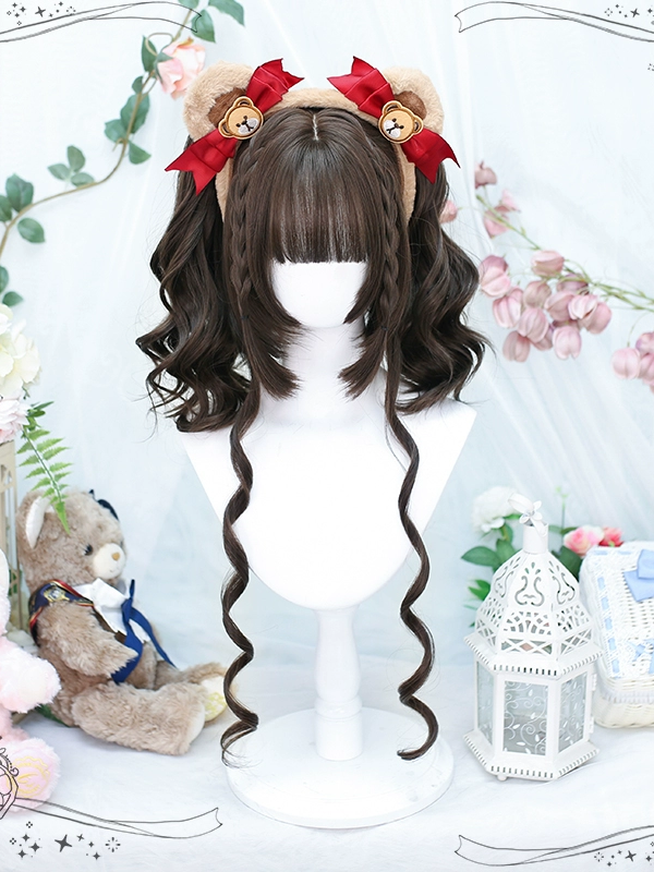 Sweet Lolita Wig Cute Double Ponytail JK Short Hair Wig