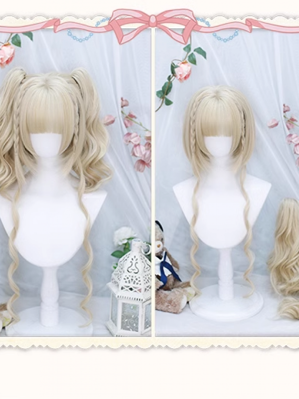 Sweet Lolita Wig Cute Double Ponytail JK Short Hair Wig