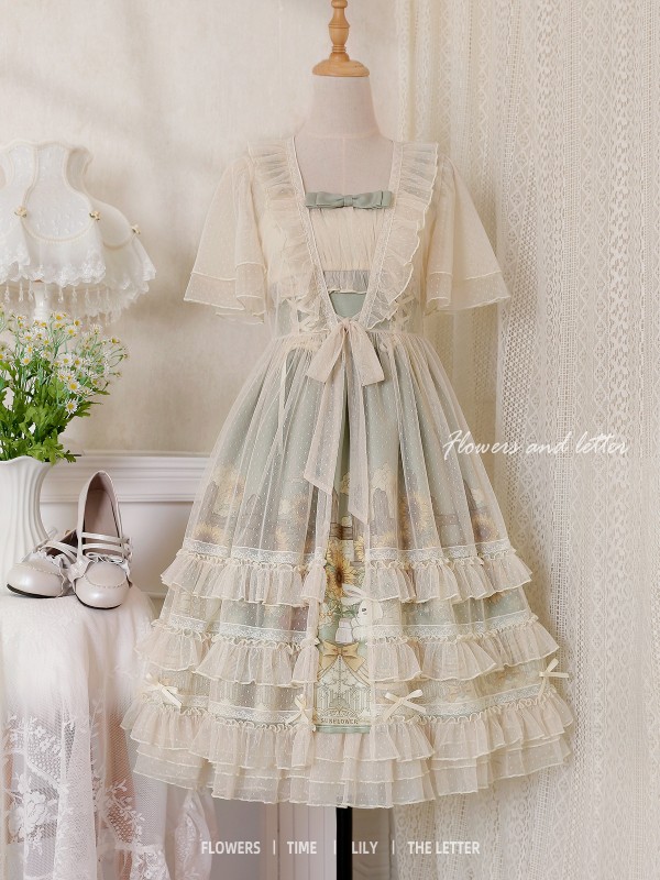 Sweet and Cute Lolita Dress JSK Suspender Skirt