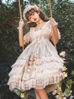 Sweet and Cute Lolita Dress JSK Suspender Skirt