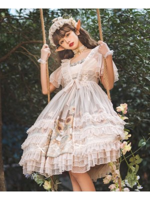 Sweet and Cute Lolita Dress JSK Suspender Skirt